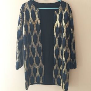 Vintage Painted Knit Sweater Jacket